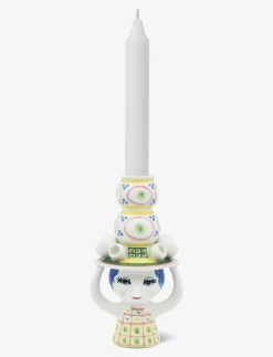 Lady with hat Ljusstake H16 cm rosa - Dekoration