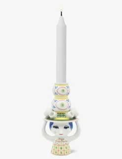 Lady with hat Ljusstake H16 cm rosa - Dekoration