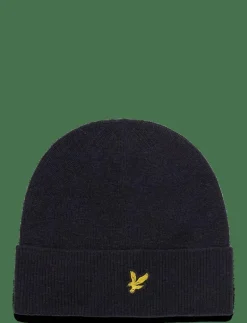 Lambswool Blend Ribbed Beanie - Mössor