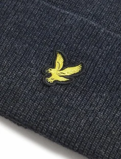 Lambswool Blend Ribbed Beanie - Mössor