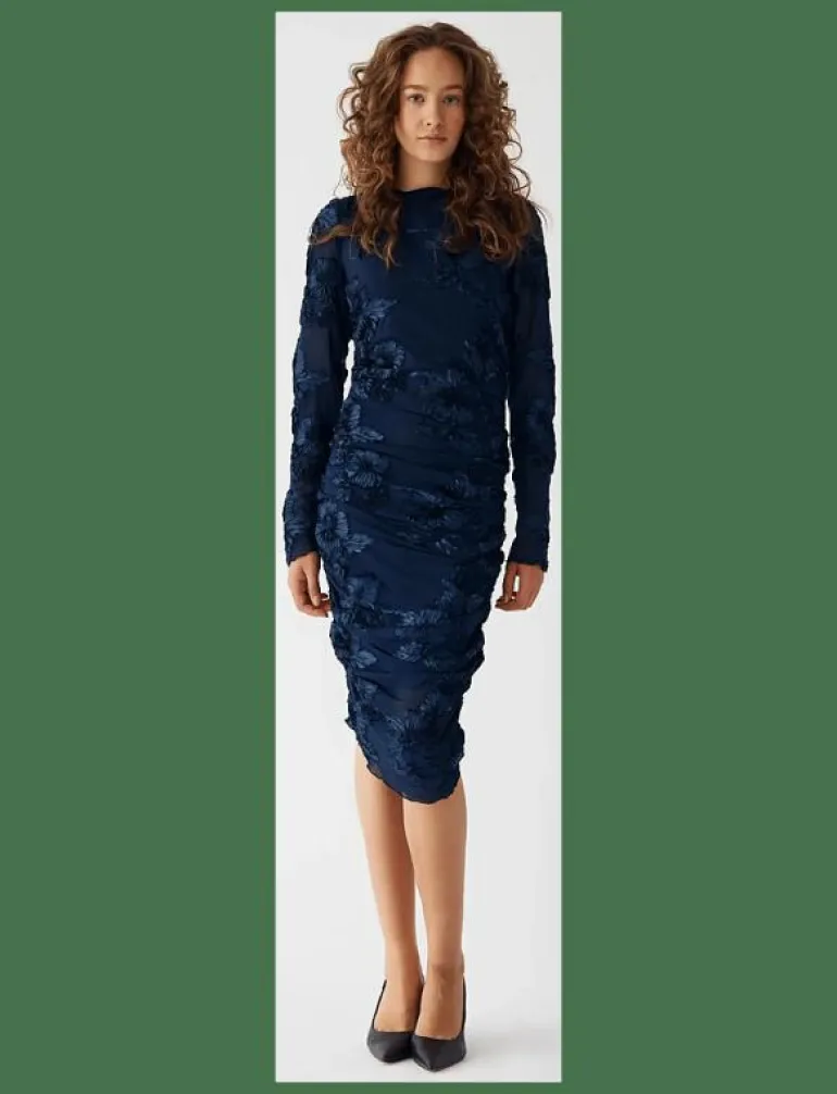 Lavinia L/S Dress - Midiklänningar