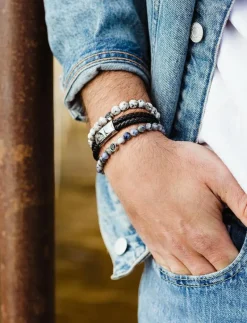 Leather Bracelet Double Rope - Armband