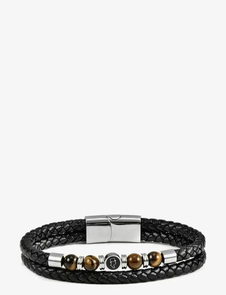 Leather/Beads Combo Bracelet - Armband