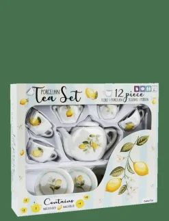 Lemon 12 pcs porcelain tea set - Leksakskök & Tillbehör