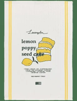 Lemon Poppy Org Cotton Kitchen Towel - Kökshanddukar