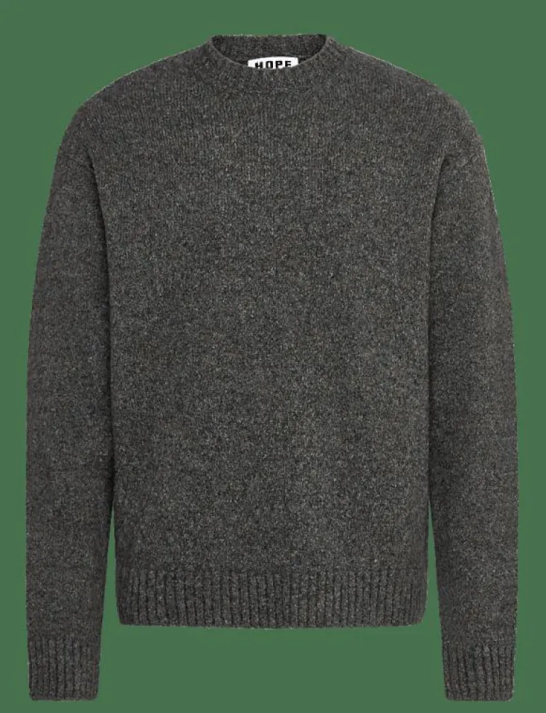 Leo sweater Blue Beige Melange-44 - Rundhalsad