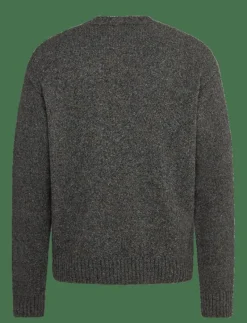 Leo sweater Blue Beige Melange-44 - Rundhalsad