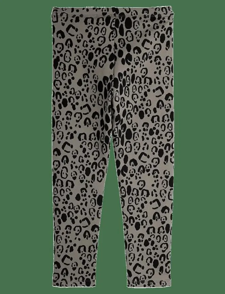 Leopard aop brushed jersey leggings - Leggings