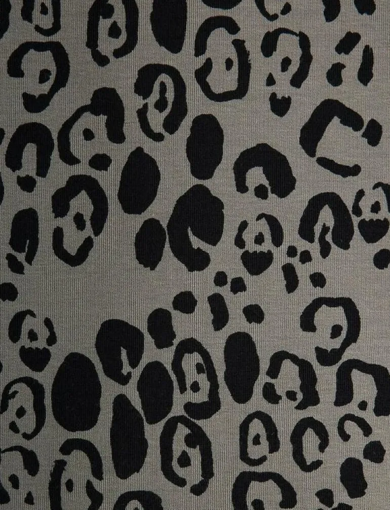 Leopard aop brushed jersey leggings - Leggings