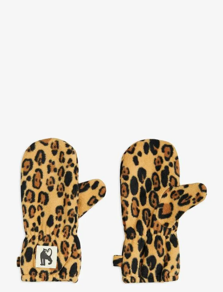 Leopard fleece mittens - Vantar