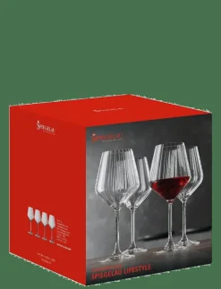 LifeStyle Burgundy glass 4-p - Vinglas