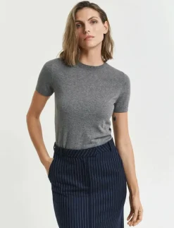 LIGHT KNIT SS C-NECK - T-shirts