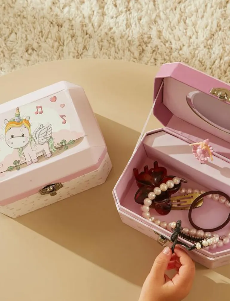 Lillie and Ellie - Music Box - Unicorn - Smyckeskrin