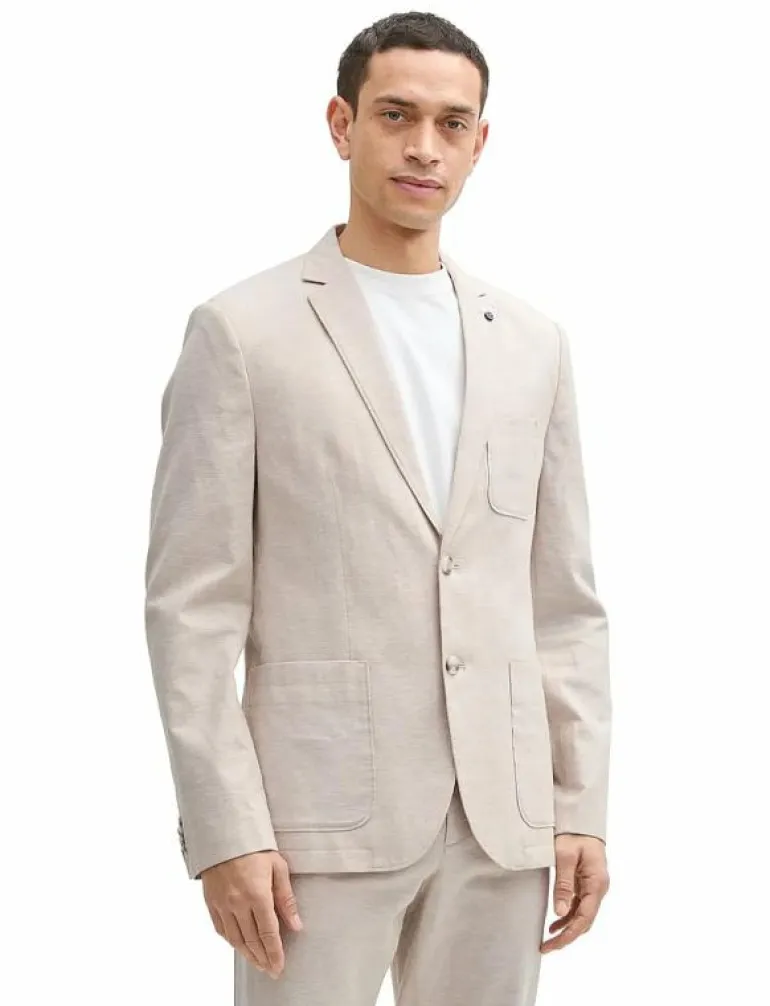 linen blazer - Enkelknäppta kavajer