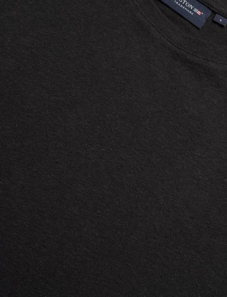 Linen Blend Boxy Tee - T-shirts