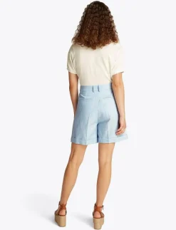LINEN MIX PLEATED SHORT - Casual shorts
