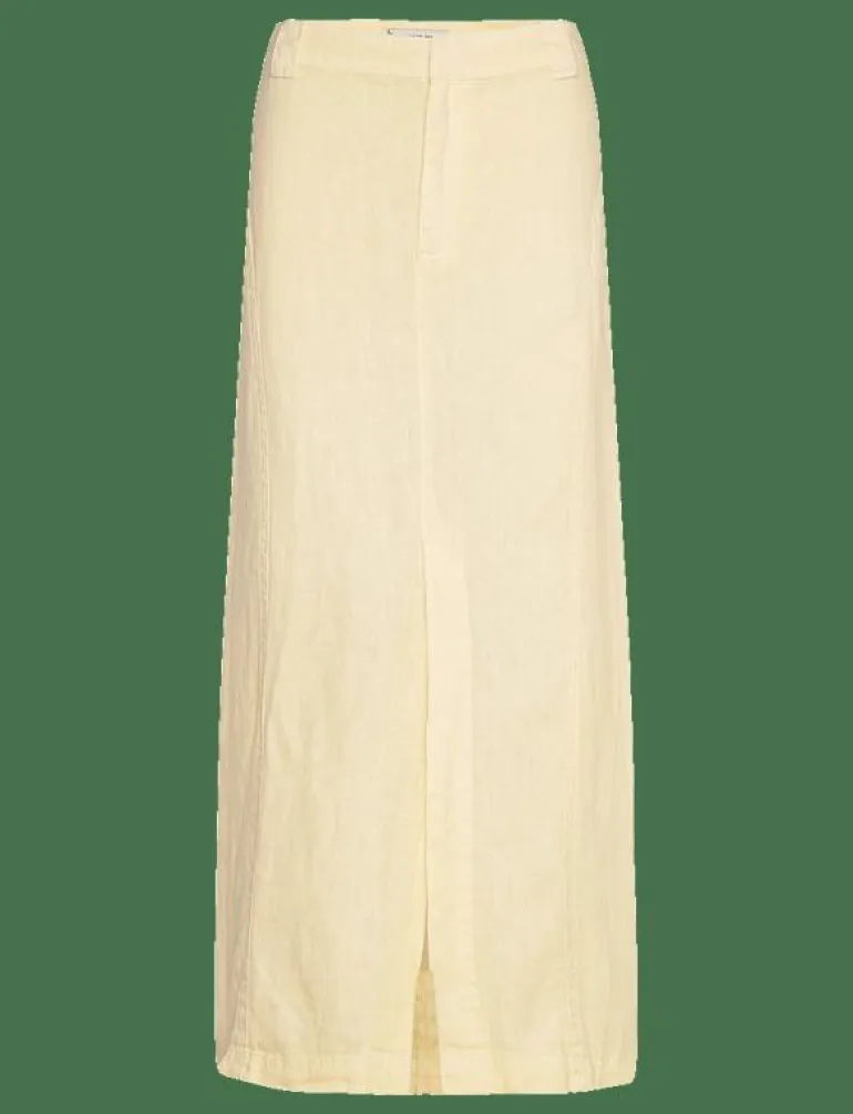 Linen skirt with slit - Midi kjolar