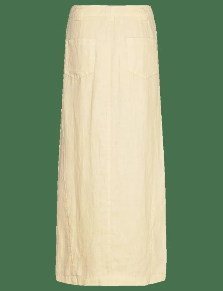 Linen skirt with slit - Midi kjolar