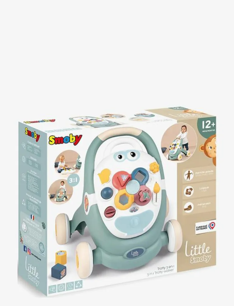 Little Smoby 3 IN 1 TROTTY WALKER - Lära-gå-vagnar