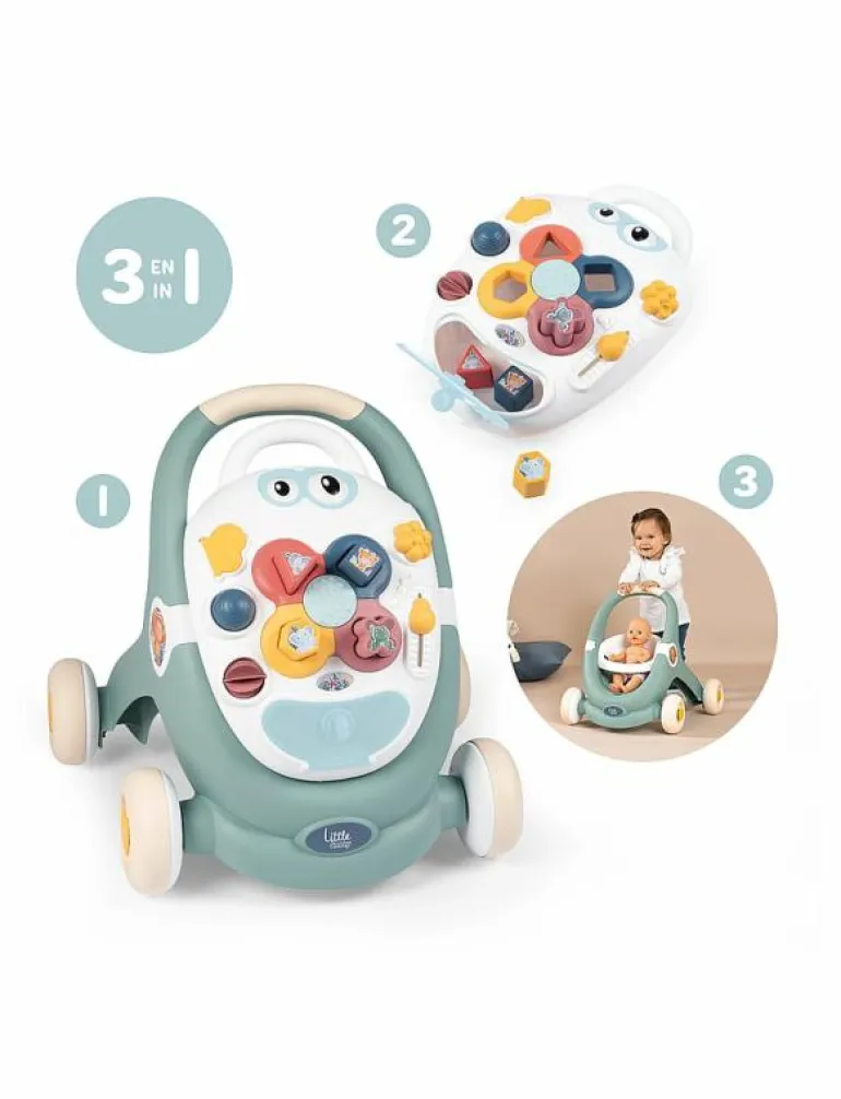 Little Smoby 3 IN 1 TROTTY WALKER - Lära-gå-vagnar
