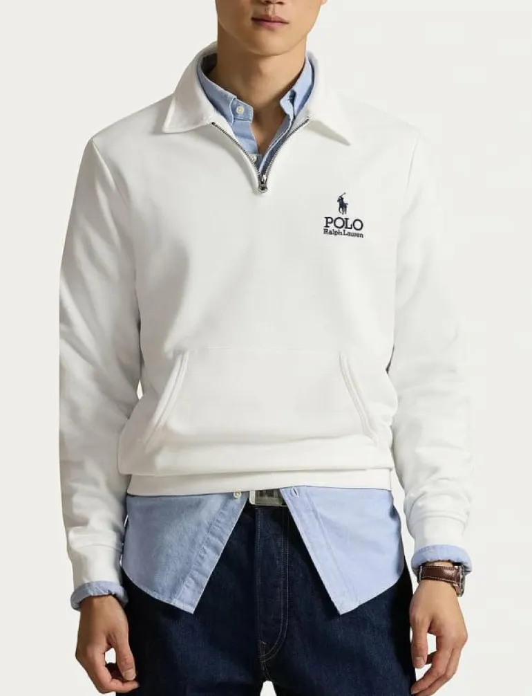 Logo Fleece Collared Sweatshirt - Stickat
