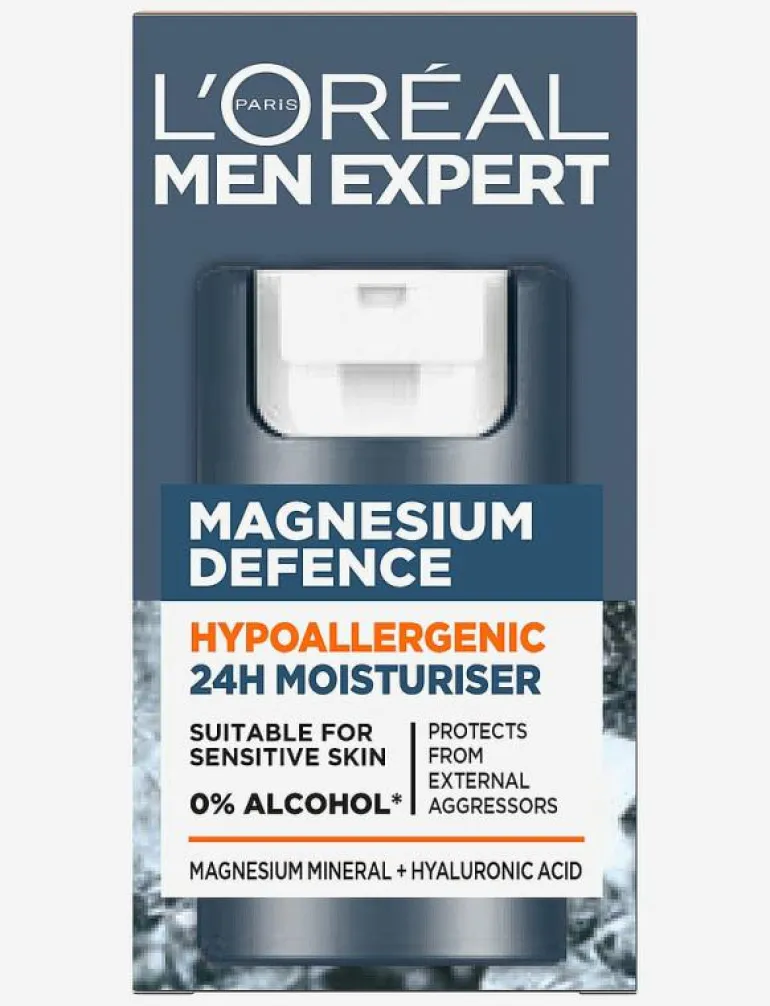 L'Oréal Men Expert Magnesium Defence Hypoallergenic 24H Moisturizer 50ml - Ansiktsvård