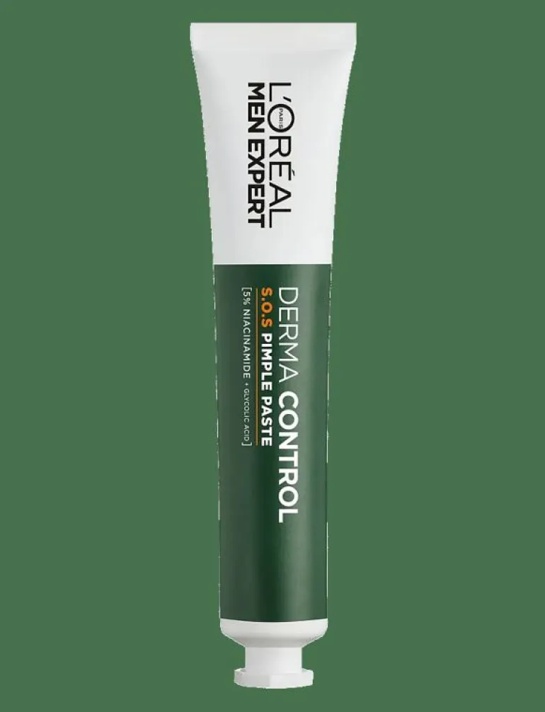 L'Oréal Paris Men Expert Derma Control 2-i-1 punktbehandling & ansiktsmask för oren hud 45 ml - Ansiktsvård
