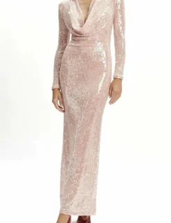 LOREL SEQUIN MESH MIDI DRESS - Midiklänningar