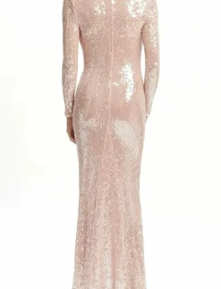 LOREL SEQUIN MESH MIDI DRESS - Midiklänningar