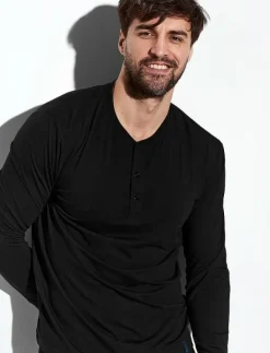 Lounge Henley Cotton Bamboo - Pyjamasöverdelar
