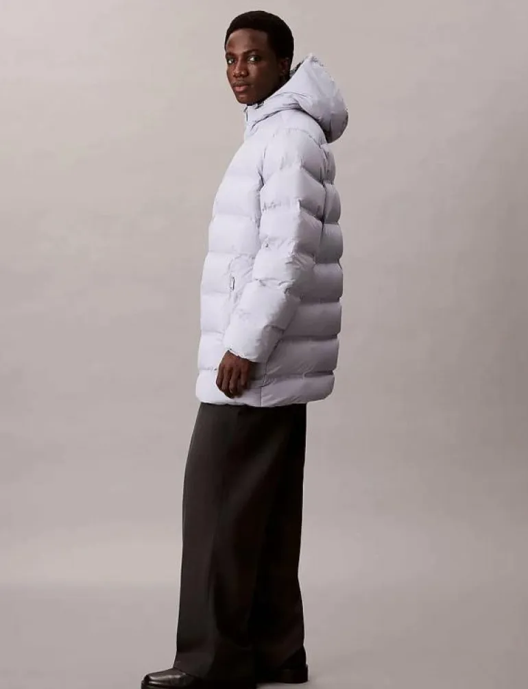 LS BONDED CHNNLD LONG HOODED PUF - Fodrade jackor