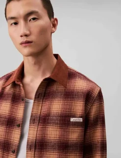 LS BRUSHED YD TWILL SHIRT JACKET - Jackor & rockar