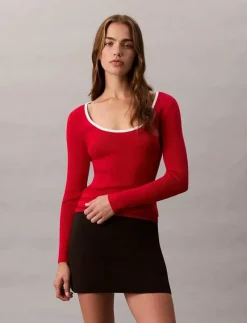 LS Color Blocked Cotton Sweater - Långärmade toppar