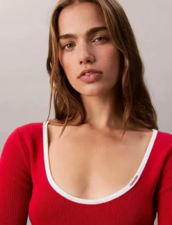 LS Color Blocked Cotton Sweater - Långärmade toppar