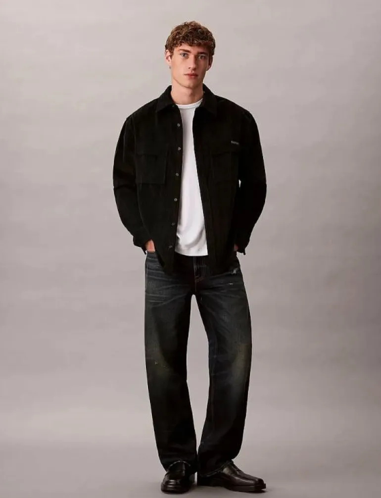 LS CORDUROY POCKET RELAXED SHIRT - Manchesterskjortor