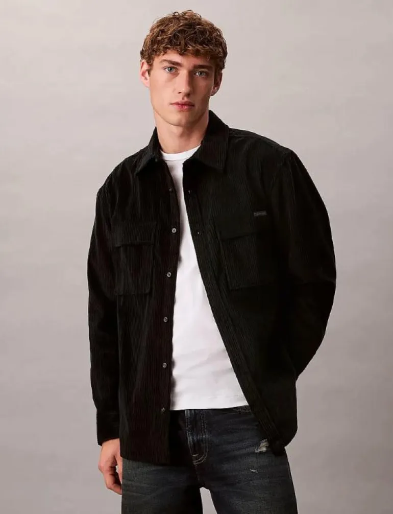 LS CORDUROY POCKET RELAXED SHIRT - Manchesterskjortor