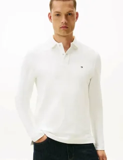 LS HERRINGBONE REG POLO - Långärmade pikéer