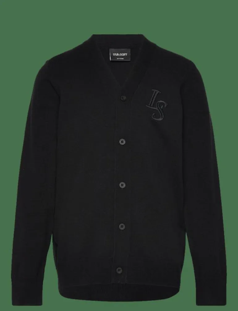 L&S Monogram Button Through Cardigan - Koftor