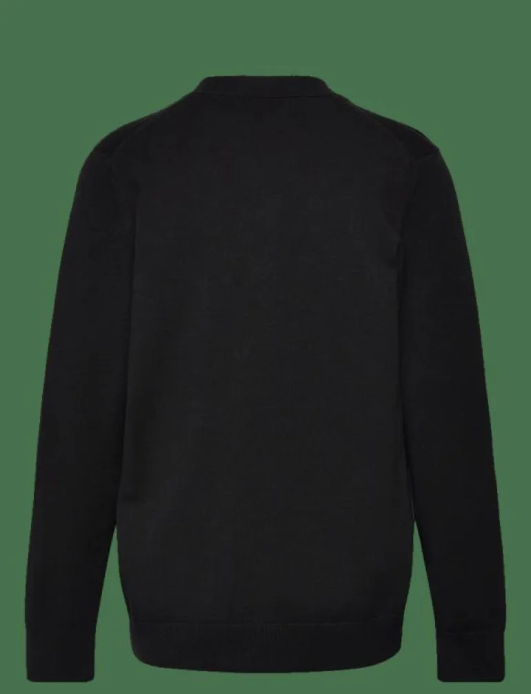 L&S Monogram Button Through Cardigan - Koftor
