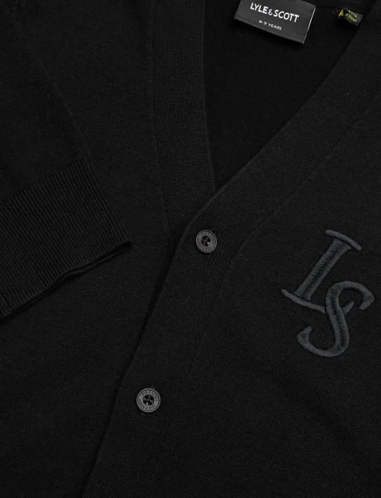L&S Monogram Button Through Cardigan - Koftor