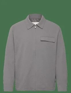 LS SEERSUCKER SHIRT JACKET - Jackor & rockar