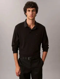 LS SUPIMA COTTON SOLID POLO - Långärmade pikéer