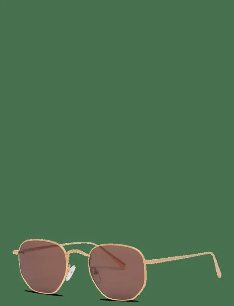 Lucca Gold Brown - Round Frame