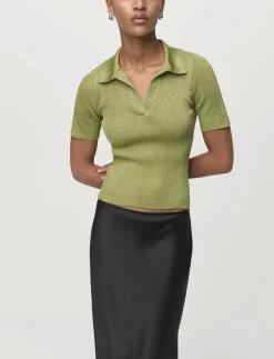 Lurex polo neck sweater - Pikéer