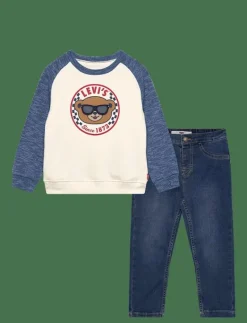 LVB SNIT MOTO CREW & DENIM SET - Set med långärmad t-shirt