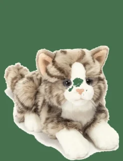 Lying Cat grey 20 cm - Mjukisdjur
