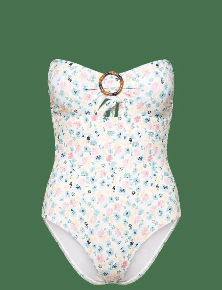 Mandy bamboo-ring bandeau swimsuit - Baddräkter
