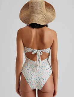 Mandy bamboo-ring bandeau swimsuit - Baddräkter