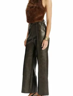 MARLOWE VEGAN LEATHER PANT - Skinnbyxor