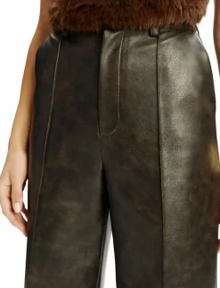 MARLOWE VEGAN LEATHER PANT - Skinnbyxor